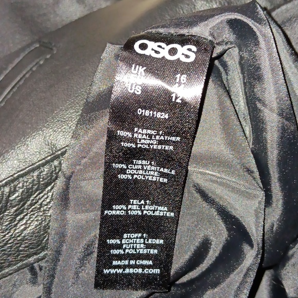 ASOS black leather pants NWOT - Picture 5 of 6